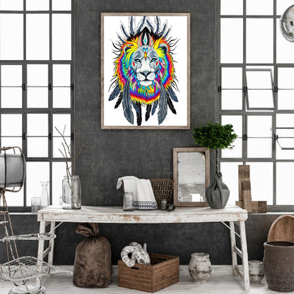 Lion - Full Round Drill Diamond Painting 40*50CM