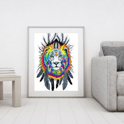 Lion - Full Round Drill Diamond Painting 40*50CM