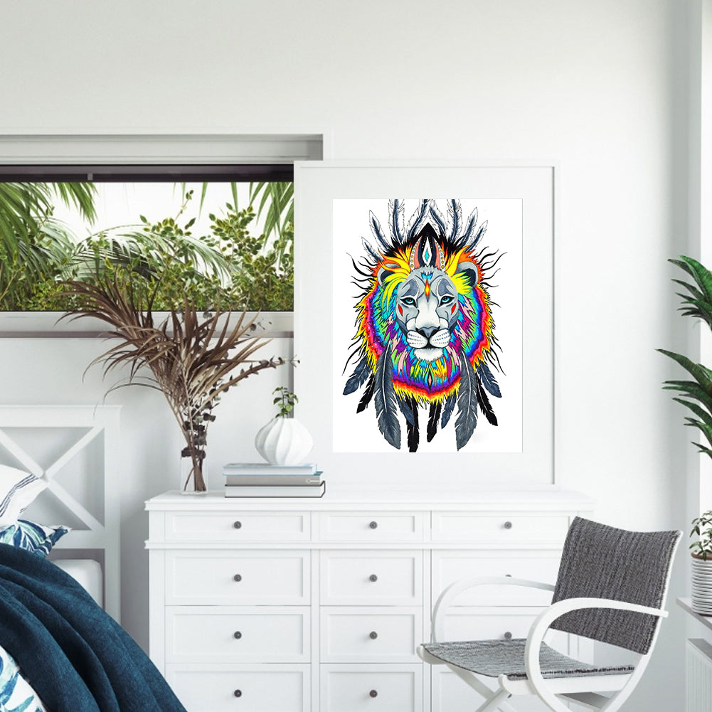 Lion - Full Round Drill Diamond Painting 40*50CM