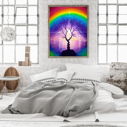 Rainbow Tree - Full Round Drill Diamond Painting 40*50CM