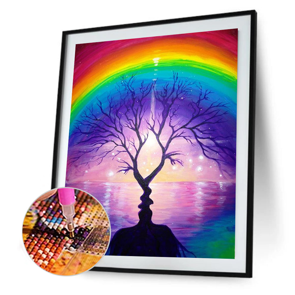 Rainbow Tree - Full Round Drill Diamond Painting 40*50CM