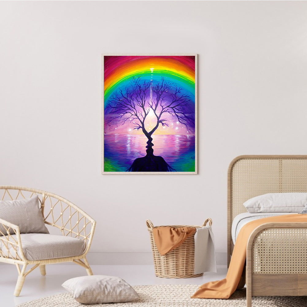 Rainbow Tree - Full Round Drill Diamond Painting 40*50CM