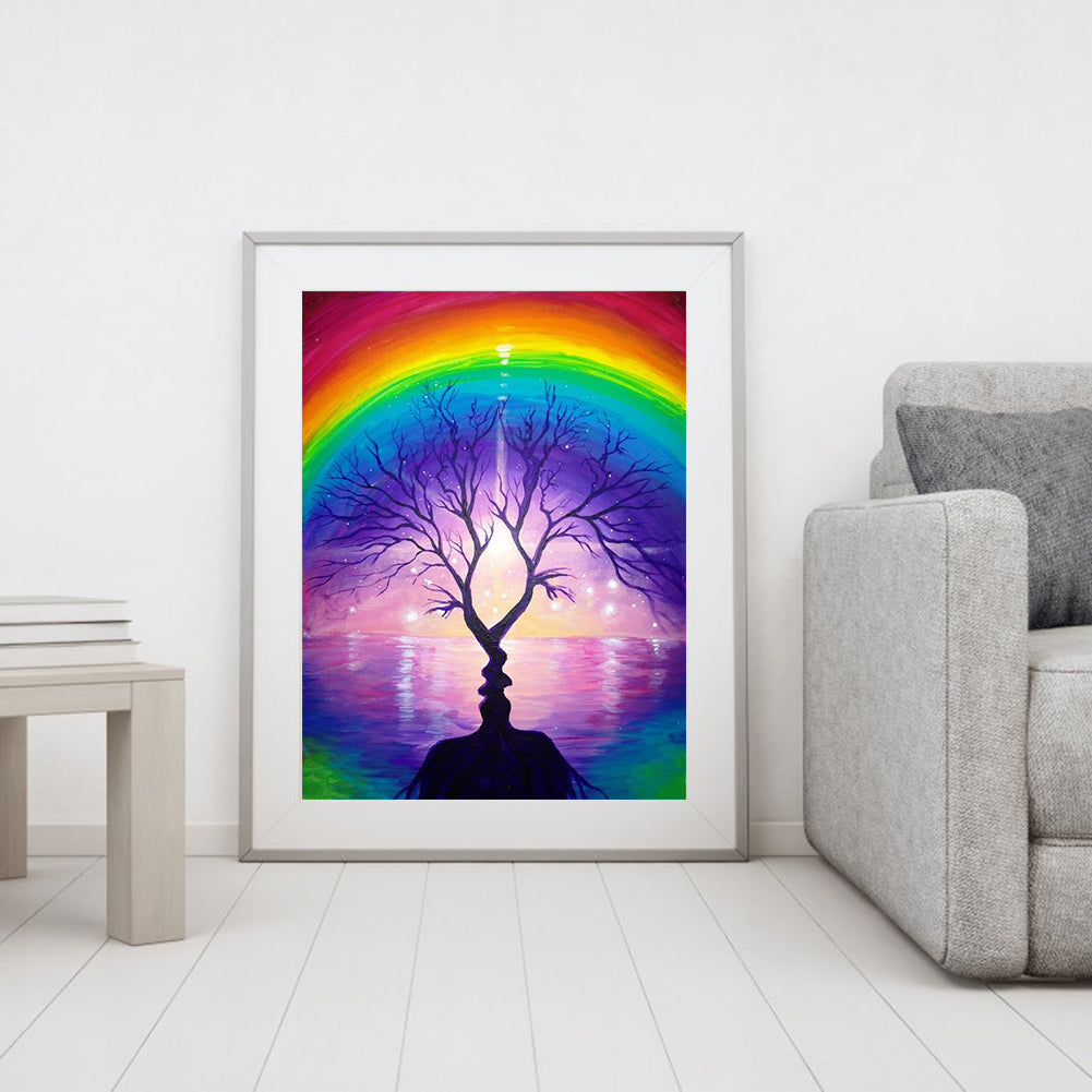 Rainbow Tree - Full Round Drill Diamond Painting 40*50CM