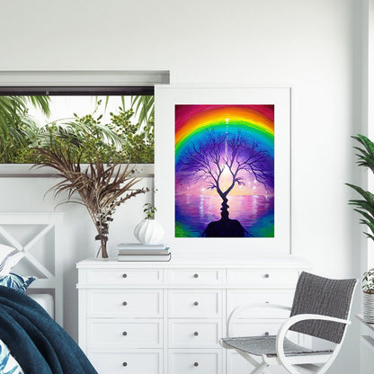 Rainbow Tree - Full Round Drill Diamond Painting 40*50CM