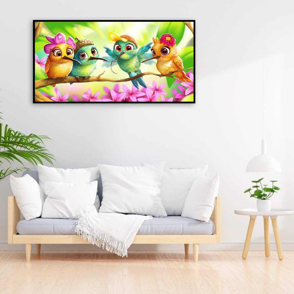 Bird - Full Round Drill Diamond Painting 60*30CM