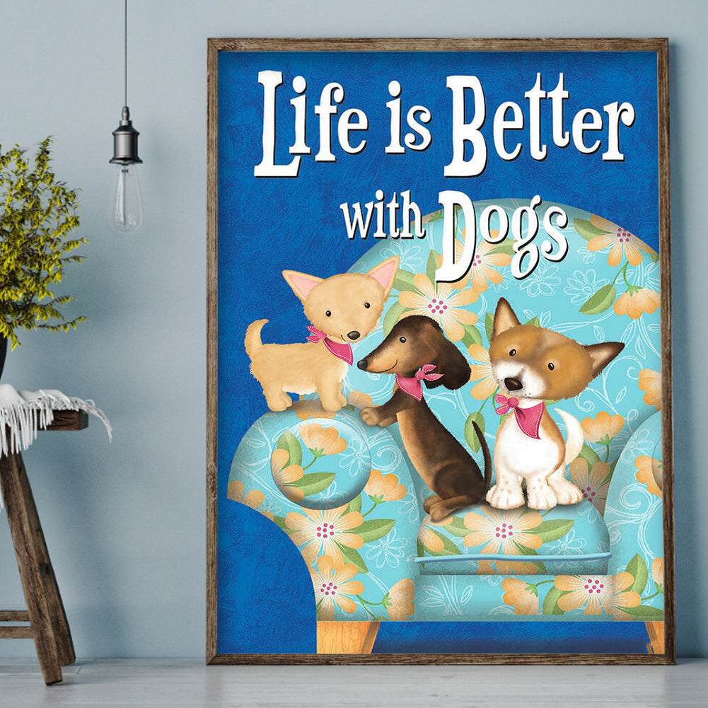 Dog - Full Round Drill Diamond Painting 30*40CM