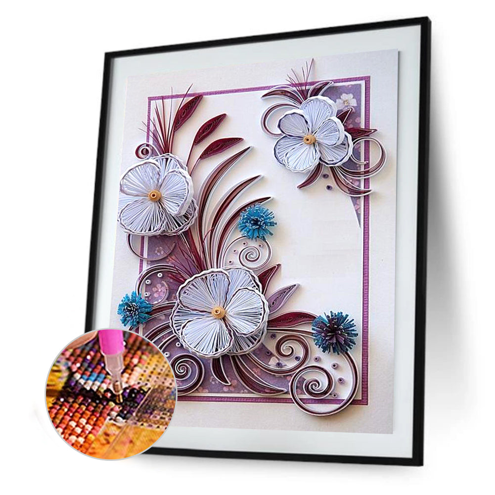Paper Quilling - Full Round Drill Diamond Painting 30*40cm