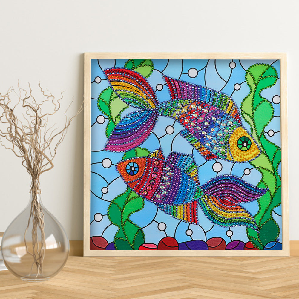Fish - Special Shaped Drill Diamond Paiting 30*30CM