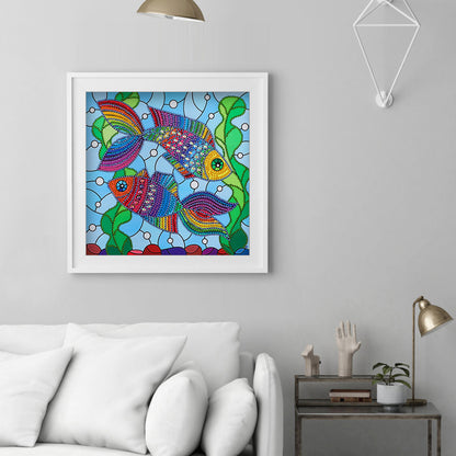Fish - Special Shaped Drill Diamond Paiting 30*30CM