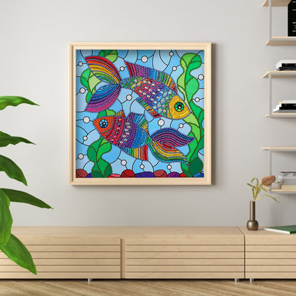 Fish - Special Shaped Drill Diamond Paiting 30*30CM