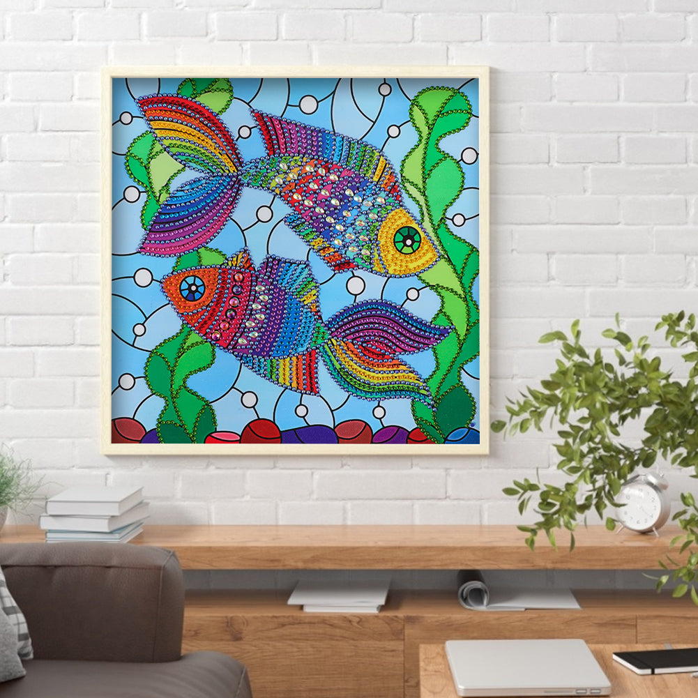 Fish - Special Shaped Drill Diamond Paiting 30*30CM