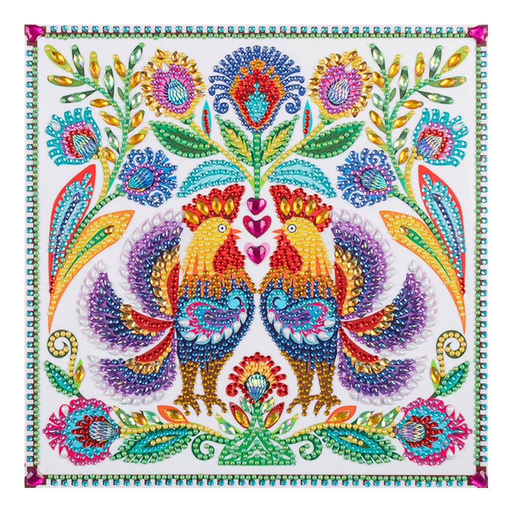 Rooster - Special Shaped Drill Diamond Paiting 30*30CM