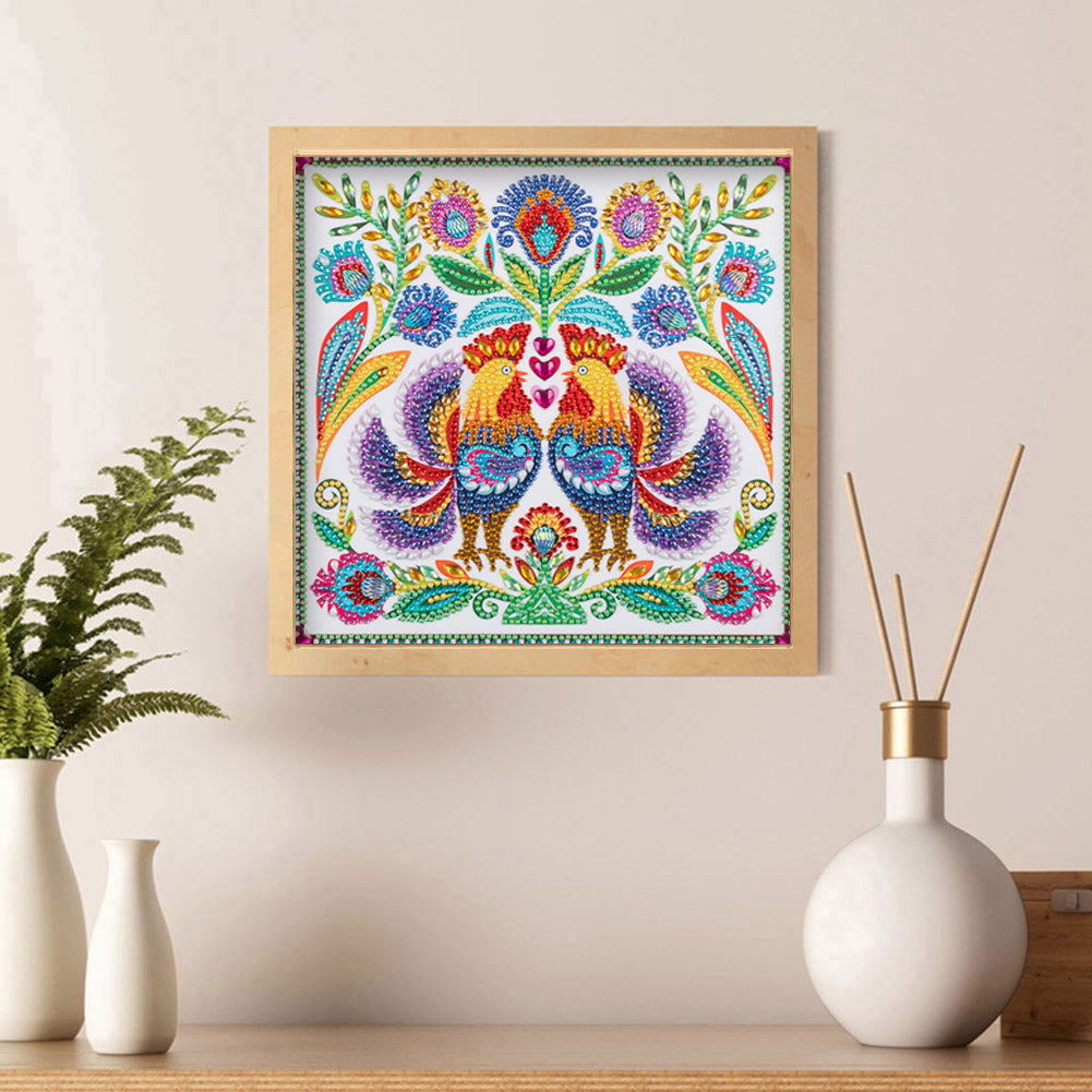 Rooster - Special Shaped Drill Diamond Paiting 30*30CM