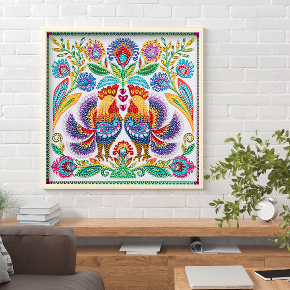 Rooster - Special Shaped Drill Diamond Paiting 30*30CM
