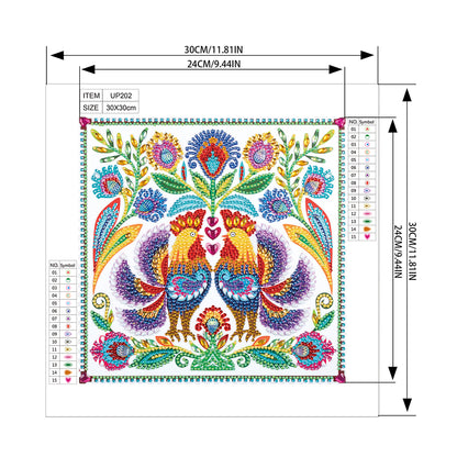 Rooster - Special Shaped Drill Diamond Paiting 30*30CM