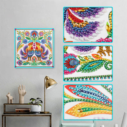 Rooster - Special Shaped Drill Diamond Paiting 30*30CM