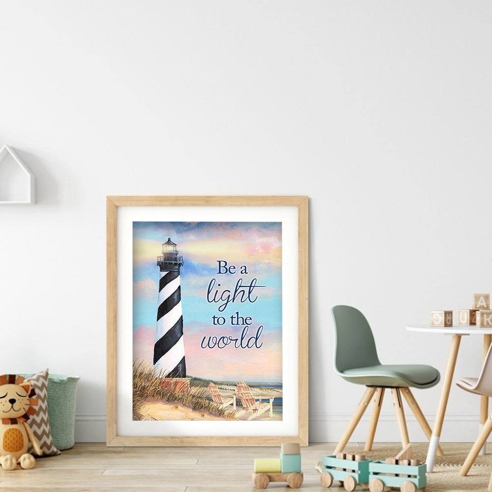 Lighthouse - Full Round Drill Diamond Painting 30*40CM