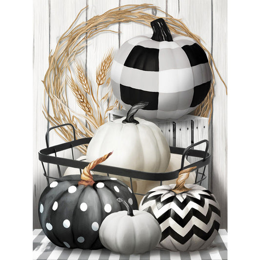 Halloween Pumpkins - Full Round Drill Diamond Painting 30*40CM