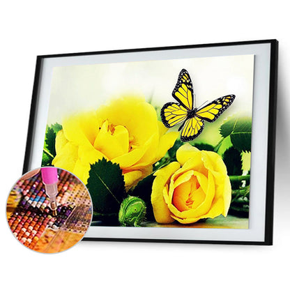 Yellow Rose - Full Round Drill Diamond Painting 40*30CM