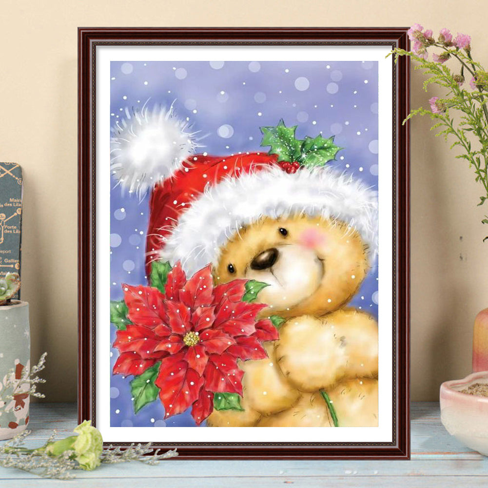 Bear Snow - Full Round Drill Diamond Painting 30*40CM