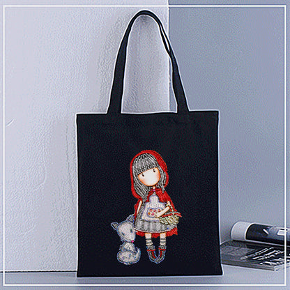 5D DIY Diamond Painting Handbag Mosaic Rhinestone Embroidery Shopping Bag