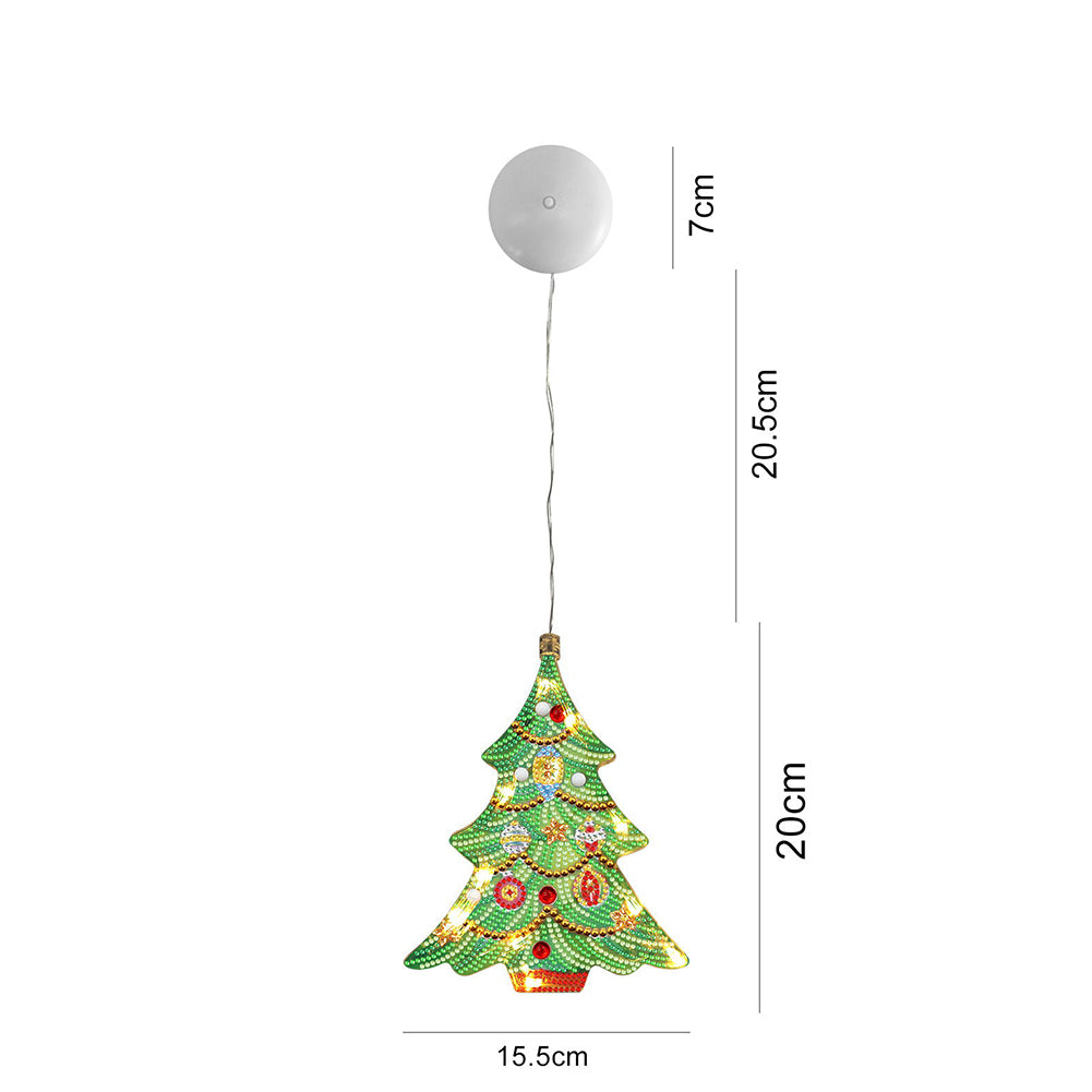 5D Christmas Diamond Painting Hanging Light Festive Rhinestone Lamp Pendant