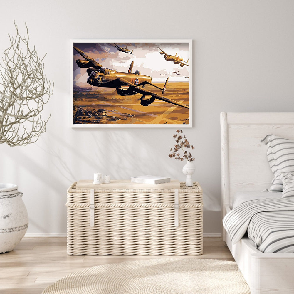 Airplane - Full Round Drill Diamond Painting 40*30CM