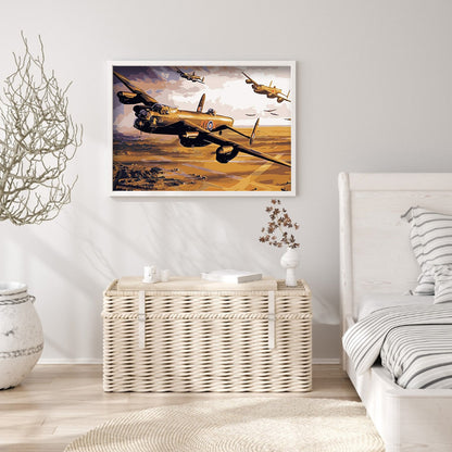 Airplane - Full Round Drill Diamond Painting 40*30CM
