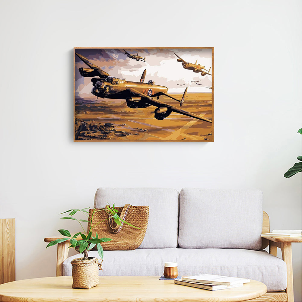 Airplane - Full Round Drill Diamond Painting 40*30CM