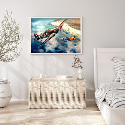 Airplane - Full Round Drill Diamond Painting 40*30CM