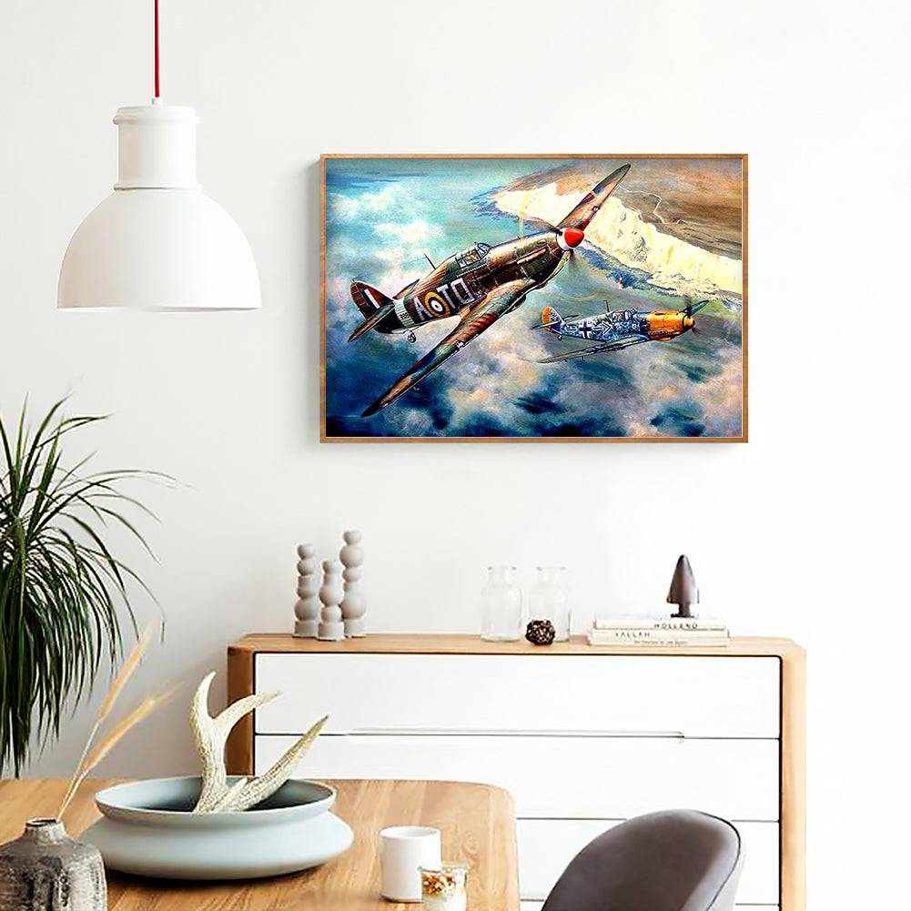 Airplane - Full Round Drill Diamond Painting 40*30CM