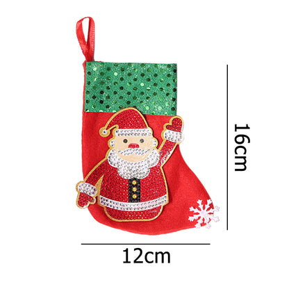 3pcs Christmas Stockings Hanging Pendants DIY Diamond Painting Artwork Kit