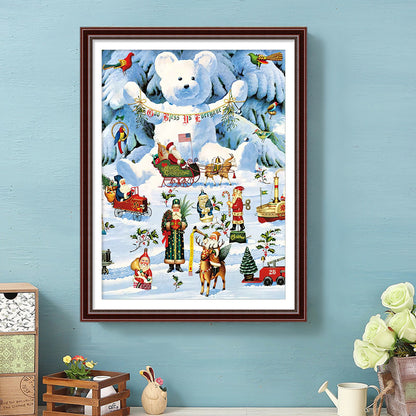 Christmas Snow - Full Round Drill Diamond Painting 40*50CM