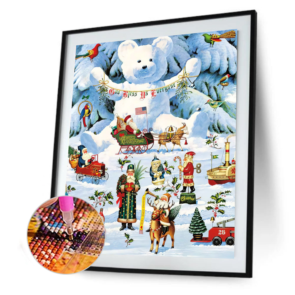 Christmas Snow - Full Round Drill Diamond Painting 40*50CM