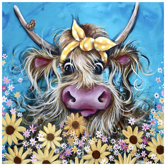 Cattle Flowers - Full Round Drill Diamond Painting 40*40CM