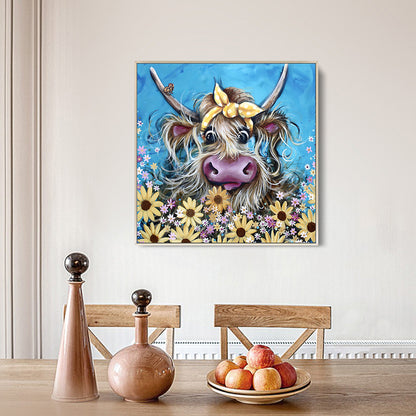 Cattle Flowers - Full Round Drill Diamond Painting 40*40CM