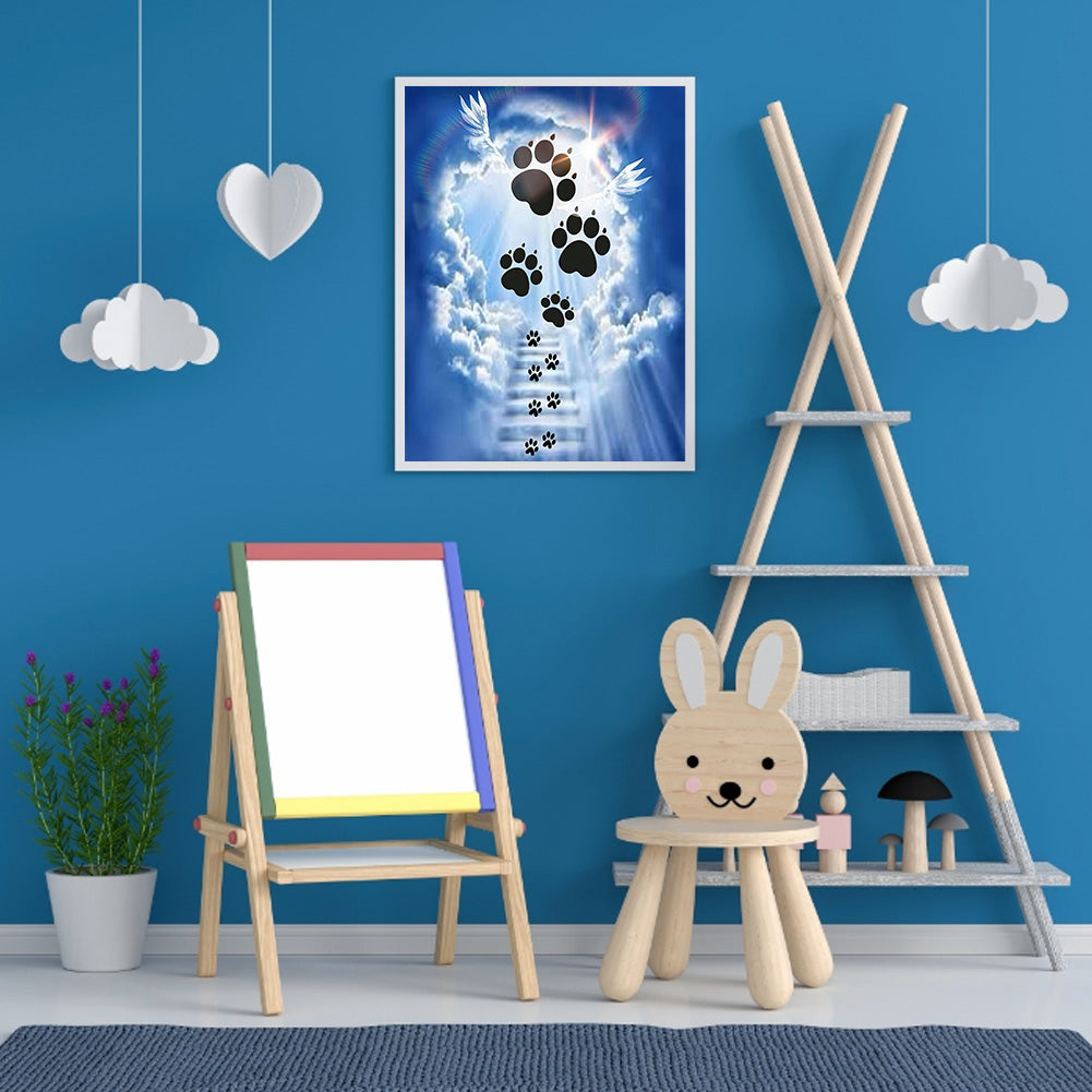 Dog Footprints - Full Round Drill Diamond Painting 30*40CM