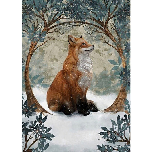 Forest Fox - Full Round Drill Diamond Painting 30*40CM