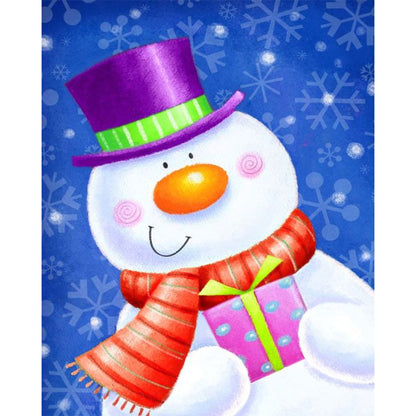 Santa Snowman - Full Round Drill Diamond Painting 40*50CM