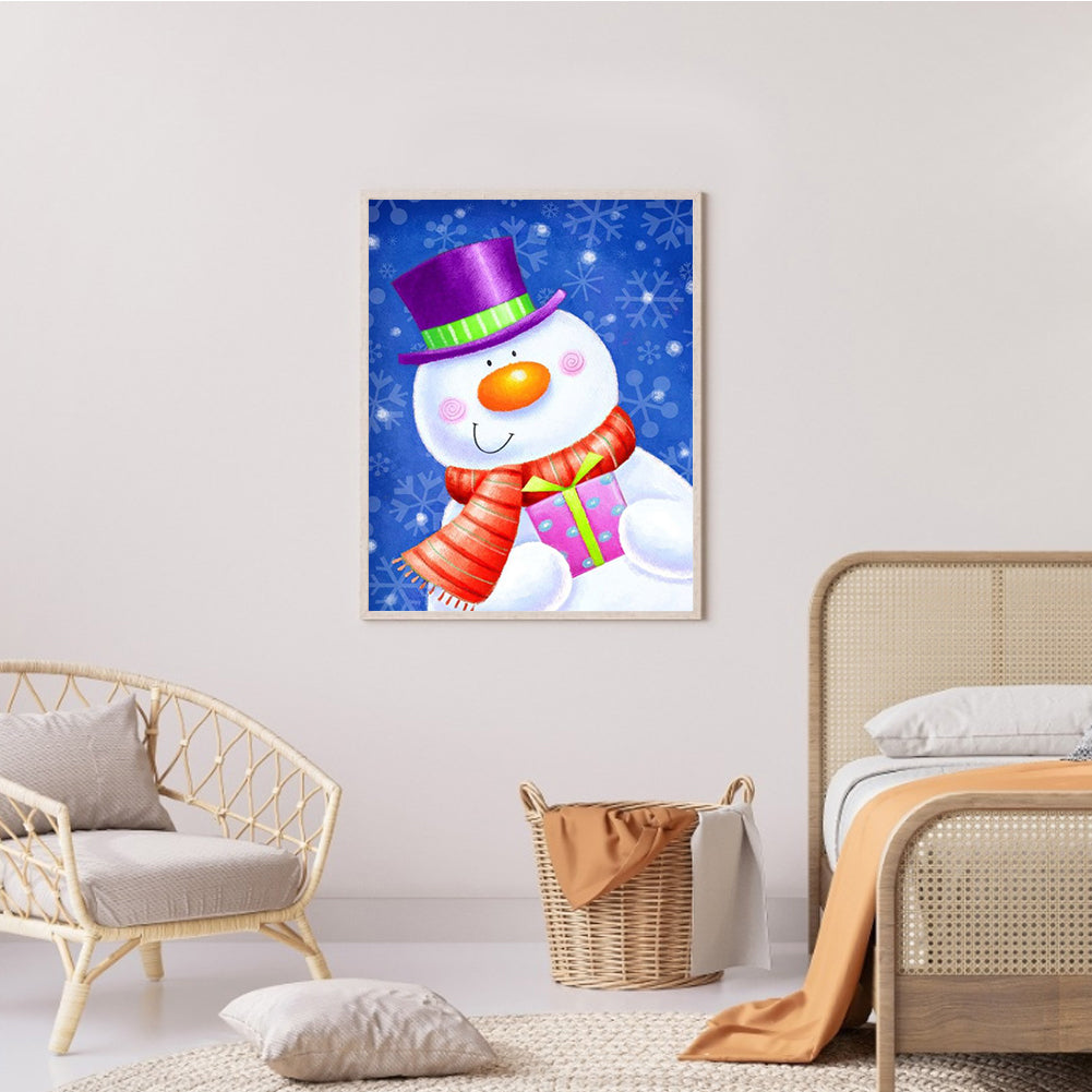 Santa Snowman - Full Round Drill Diamond Painting 40*50CM