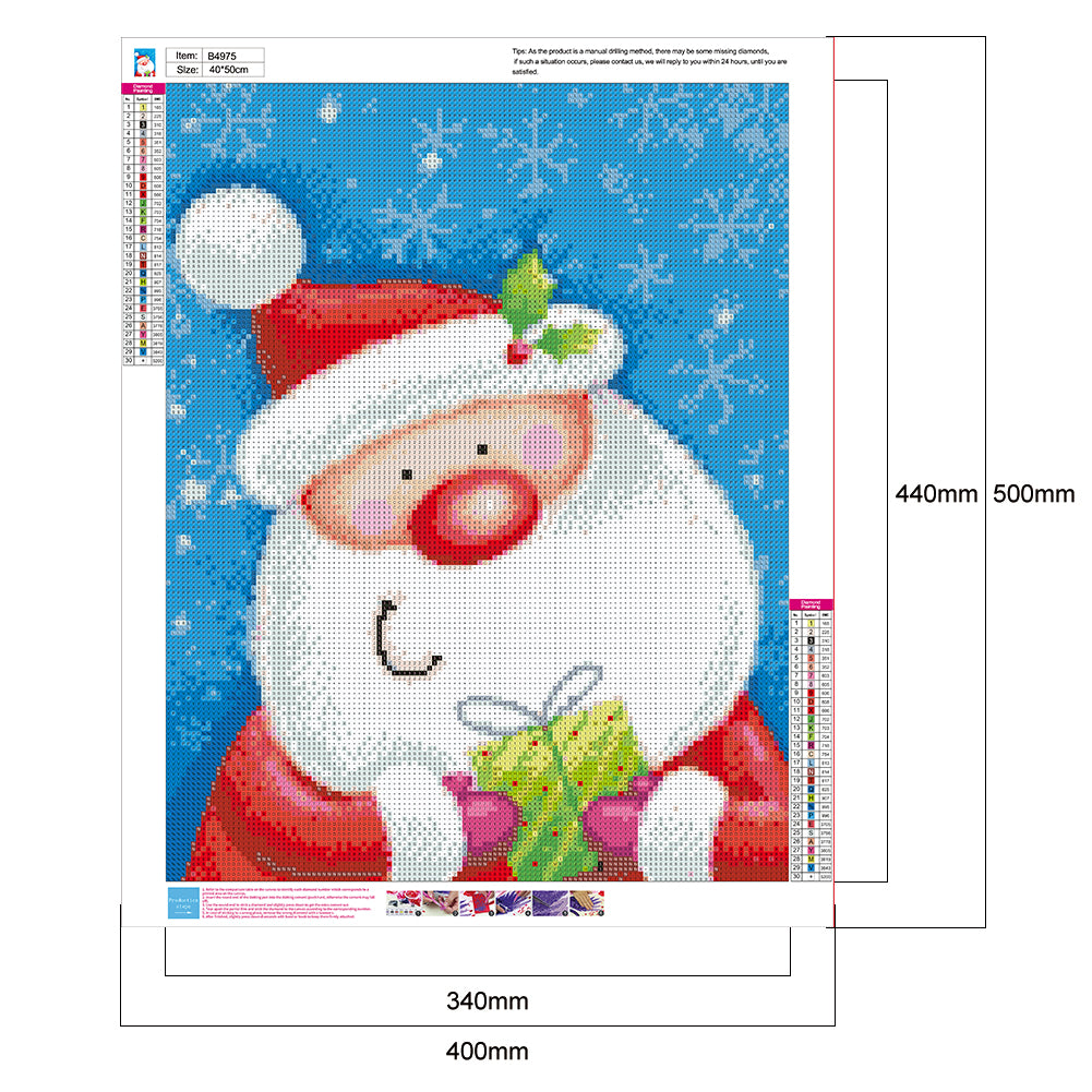 Santa Snowman - Full Round Drill Diamond Painting 40*50CM