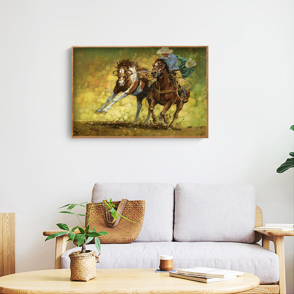 West Cowboy - Full Round Drill Diamond Painting 40*30CM