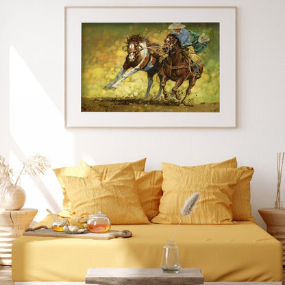 West Cowboy - Full Round Drill Diamond Painting 40*30CM