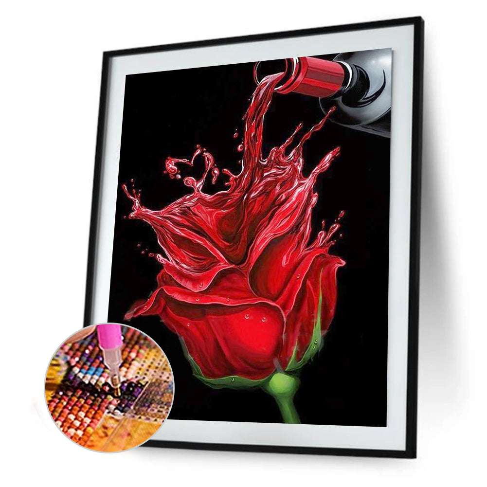 Rose Flowers - Full Round Drill Diamond Painting 30*40CM