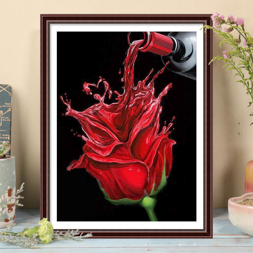 Rose Flowers - Full Round Drill Diamond Painting 30*40CM