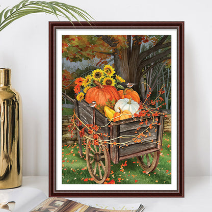 Sunflower Pumpkin - Full Round Drill Diamond Painting 30*40CM