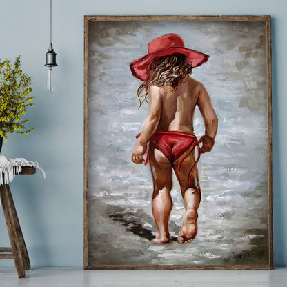 Girl - Full Round Drill Diamond Painting 30*40CM