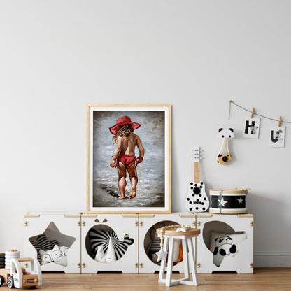 Girl - Full Round Drill Diamond Painting 30*40CM