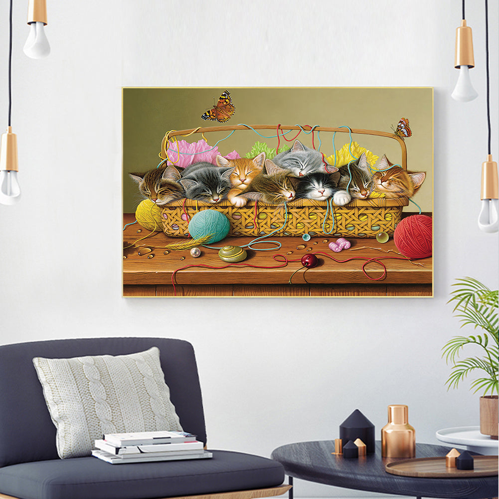 Furball Cat - Full Round Drill Diamond Painting 40*30CM
