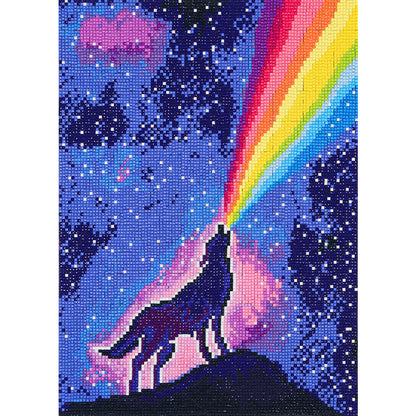 Rainbow Wolf - Square Drill Diamond Painting 30*40CM